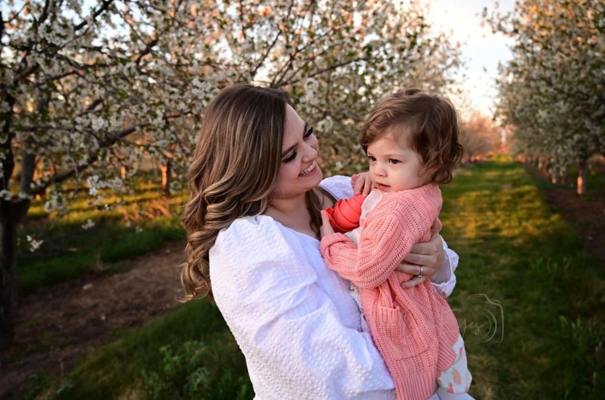 Whitney with her daughter Elena